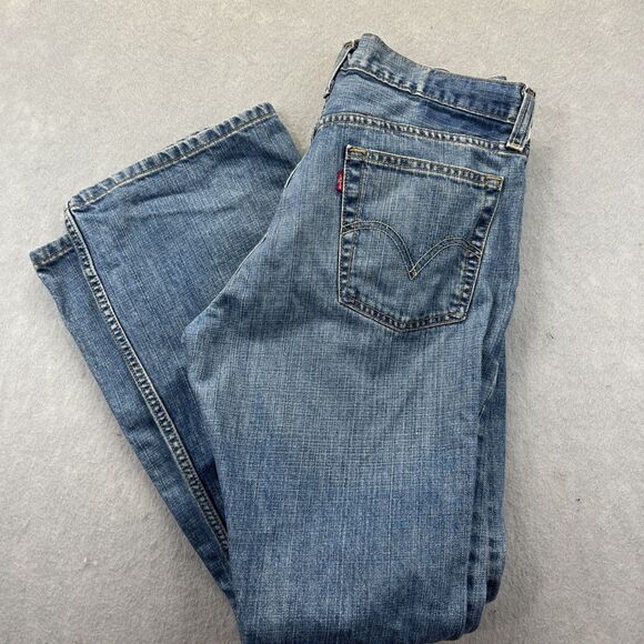 Levis 527 Jeans Mens 34x32 Blue Boot Cut Low Rise Cowboy Western Denim Y2K - Picture 1 of 14